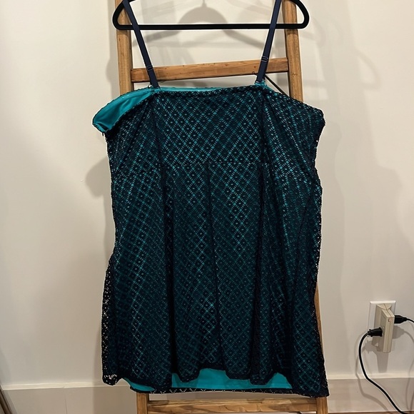 Lane Bryant Teal and Navy Lace Dress - Picture 3 of 3
